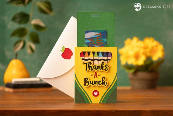 Celebrate Educators with the Crayons Kudos Gift Card Holder SVG