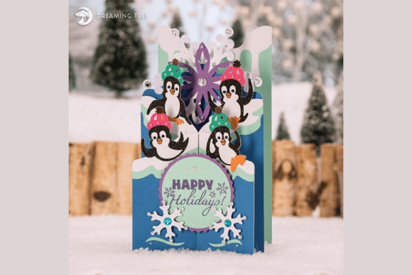 Creating Winter Joy with the Peppy Penguins Cascade Card SVG