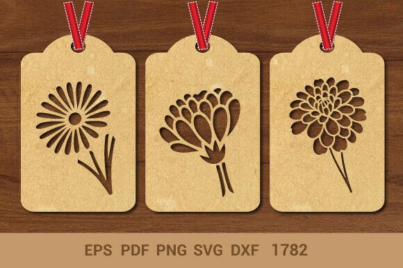 Elevating Craft with Wooden Floral Gift Tag SVG Paper Cut1782