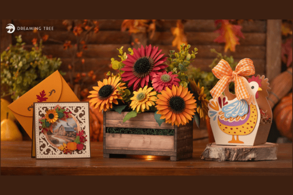 Golden Harvest SVG Bundle: Fall Crafting